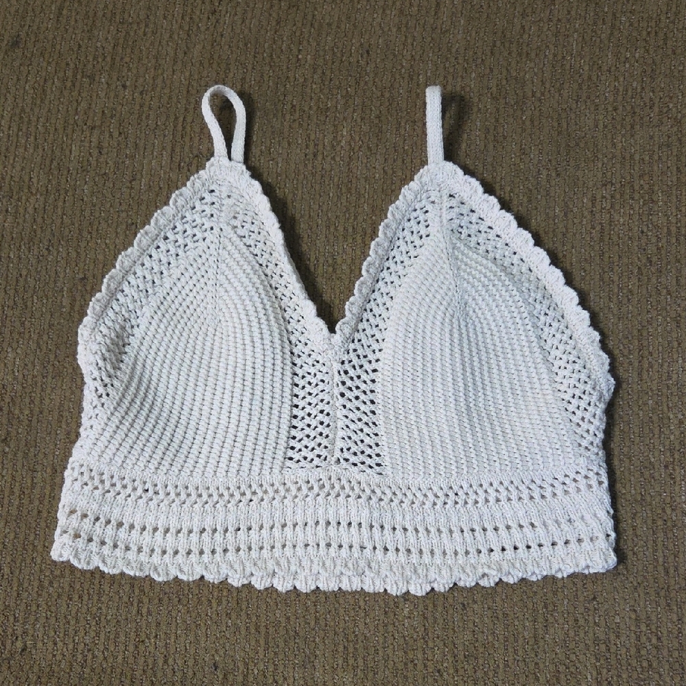 White Crochet Bralette
